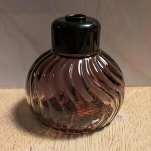 Vintage MCM 1960s Avon Spicy After Shave Glass Bottle Amber Swirl Mens Grooming